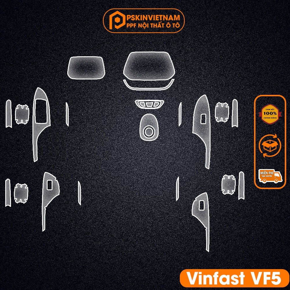 Bộ dán nội thất ô tô Vinfast VF5 PPF trong suốt Pskin chống xước, che mờ vết xước - Pskin