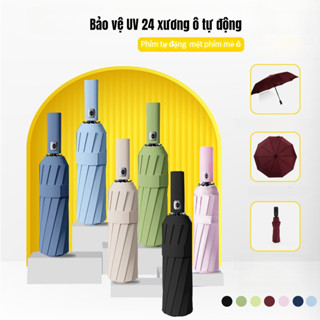 Ô Dù tự động TUB che mưa đi nắng 24 NAN 8 NAN cao cấp Gấp gọn Đóng Mở tự động cho Ô Tô Xe Hơi Du Lịch