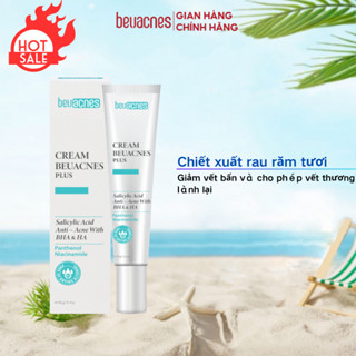 Kem giảm mụn nhanh 24h BEUACNES PLUS mụn trứng cá, chiết xuất rau má, hỗ trợ mờ thâm mụn 15g