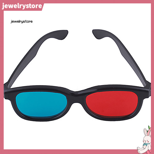 JET Nhẹ Đỏ Xanh Lục lam Khung Nhựa 3D Kính Cho Anaglyph Phim Game DVD