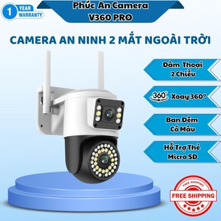  CAMERA V360PRO An Ninh Ngoài trời 36+6Led Ngoài Trời Đàm Thoại 2 Chiều Kết nối Wifi FHD 1080 Sắc Nét 