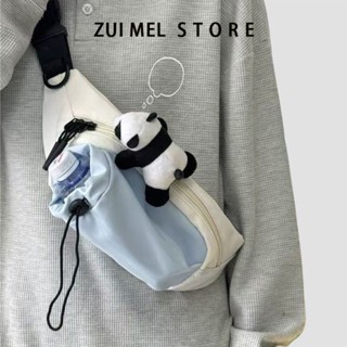 Túi xách nữ Harajuku ins túi ngực đơn giản màu sắc tương phản túi đeo chéo ulzzang túi đeo vai đa năng