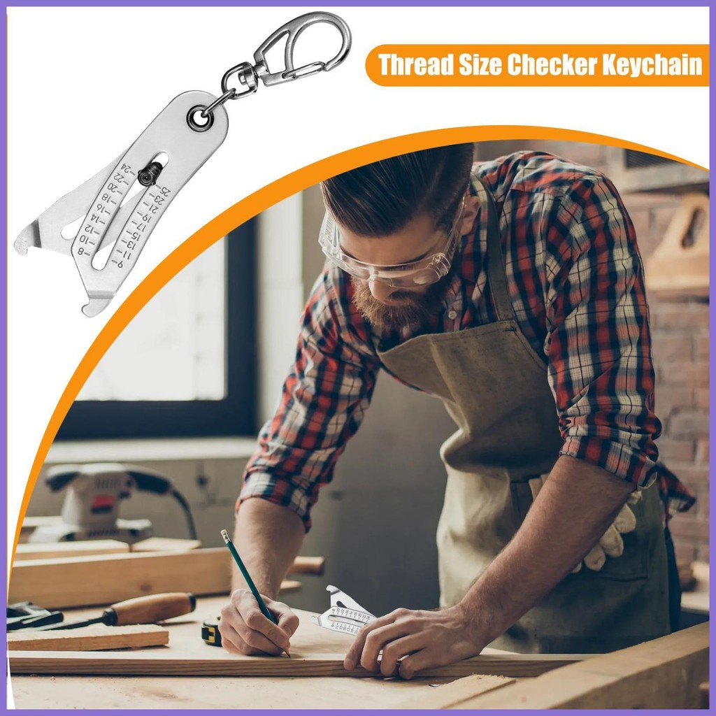 Ren Kích Thước Checker Ren Chính Xác Checker Với Chìa Khóa Fob Kích Thước Đa Năng Checker Móc Khóa C