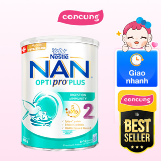 Sữa Nan Optipro PLUS 2 800g, với 5HMO, sản xuất tại Thụy Sỹ (6-12 tháng)
