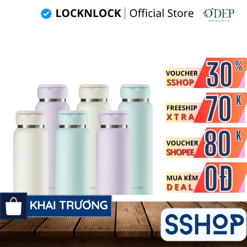 Bình giữ nhiệt LocknLock Sling Ring Tumbler 650ml LHC4321, 800ml LHC4322 - Chính hãng - SSHOP SSO