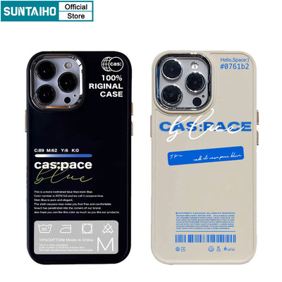Ốp điện thoại Suntaiho Hợp thời trang cas: pace Series Pattern Silicone Soft Premium Vỏ chống sốc cho iPhone 11 12 13 14 15 16 Pro Max IP 7 8 Plus Iphon X XS XR Xs max