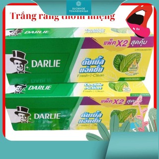 Kem đánh răng darlie thái lan ông tây đen bạc hà combo 150g x2 tuýp, tuyển sỉ