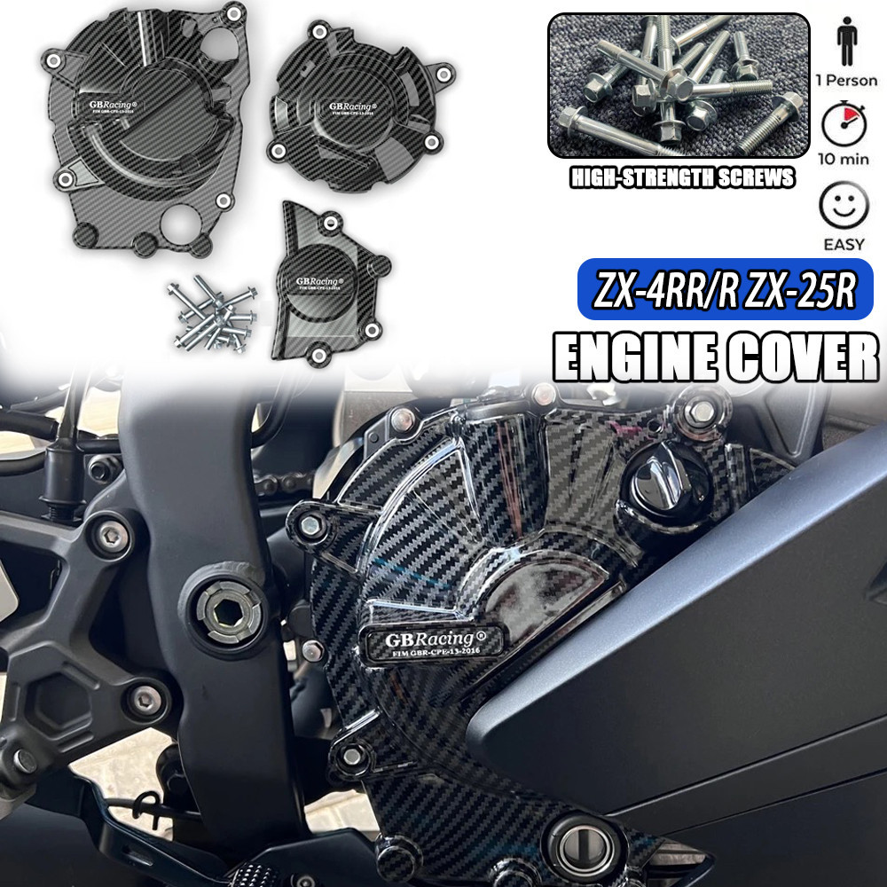 2024 Cho Xe Máy KAWASAKI ZX-25R ZX25R ZX25R ZX4R ZX4RR Vỏ Động Cơ Vỏ Bảo Vệ Cho Ốp Lưng GB Đua Động 