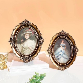 Khung nhựa cổ điển chạm khắc kiểu Pháp Hình bầu dục cổ điển Khung nhựa cổ điển