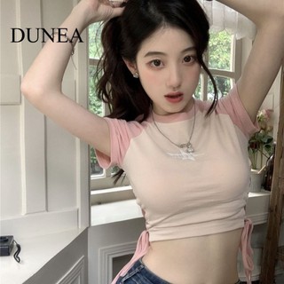Áo Jazz ngắn dây rút Hip Hop mùa hè dành cho nữ DUNEA