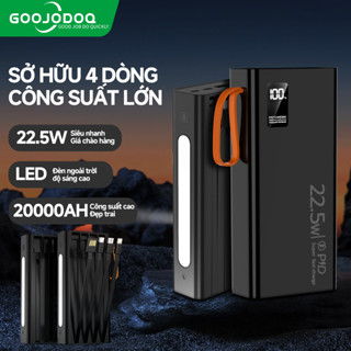 Bộ sạc dự phòng mini GOOJODOQ Bộ sạc nhanh 22,5w Màn hình nguồn LED 20000mAh có chế độ đèn pin