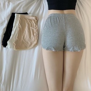 Quần lót nữ mặc trong váy, quần đùi mặc nhà, quần ngủ cotton tăm, viền ren đùi sexy, thoáng mát, bigsize