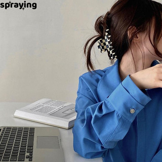 spraying áo sơ mi nữ áo kiểu hàn quốc thanh lịch Tinh tế Fashion rực rỡ WCS2470J2L 29Z240720