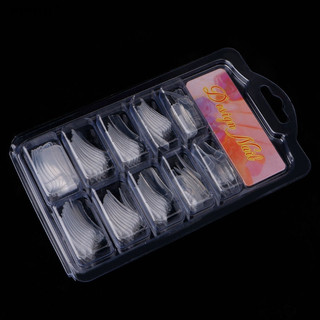 [Hàng mới về] Bộ 100 móng tay giả acrylic màu trong suốt phong cách Pháp chất lượng cao