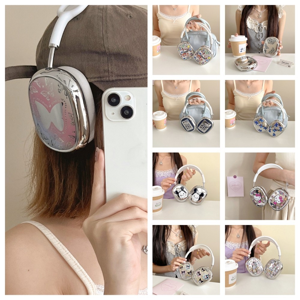 Ốp điện thoại Ins cổ điển chống sốc hoạt hình cho AirPods Max TPU Skin Tai nghe Vỏ AirPods Max