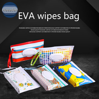 Hoeaden Baby Ướt Khăn Lau Túi Di Động Khăn Lau Hộp Đựng Flip Cover Snap-Strap Có Thể Tái Sử Dụng Túi Đựng Mỹ Phẩm Có Thể Đổ Lại Hộp Khăn Giấy Hữu Ích VN
