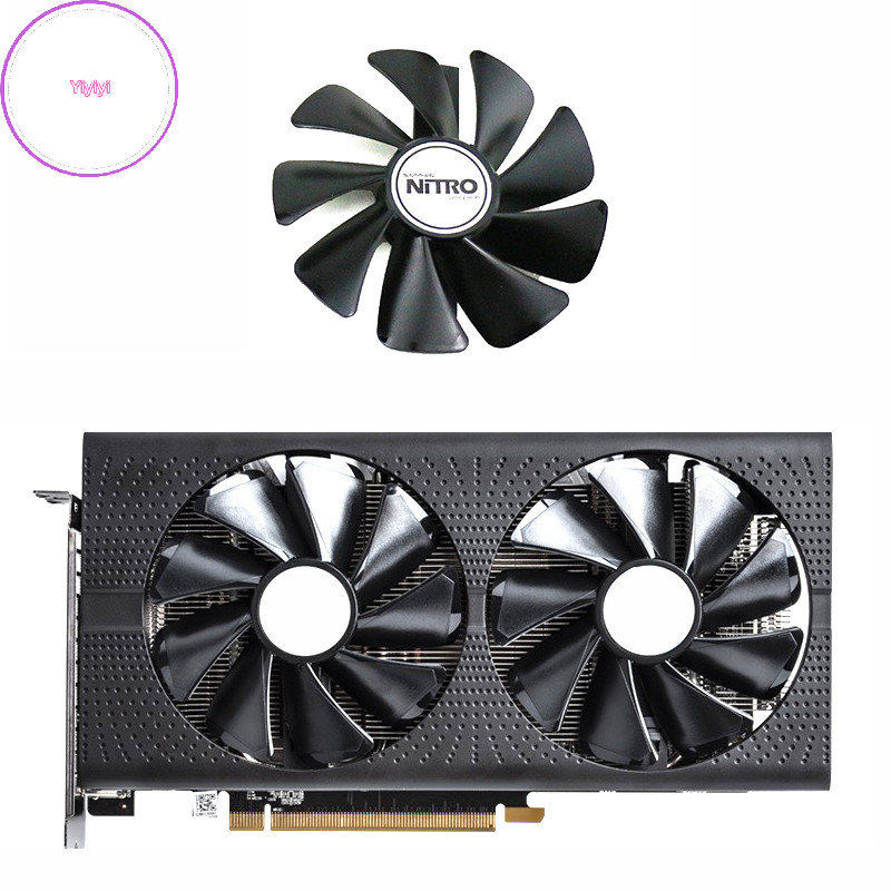 Quạt yiyi CF1015H12D Cho Radeon RX 470 480 580 570 NITRO Phiên Bản Khai Thác RX580 RX480 Chơi Game V