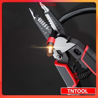 💘freeship💘 kìm cắt tuốt dây đa năng 9 trong 1, kìm cắt cáp tuốt dây kìm ép cos đa năng 215mm tnttool