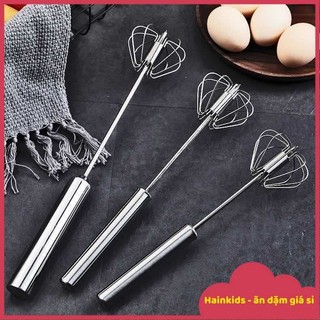 Cây đánh trứng inox có trục xoay tự động, cây đánh trứng inox dạng nhấn, tạo bọt cà phê cầm tay tự khuấy làm bánh