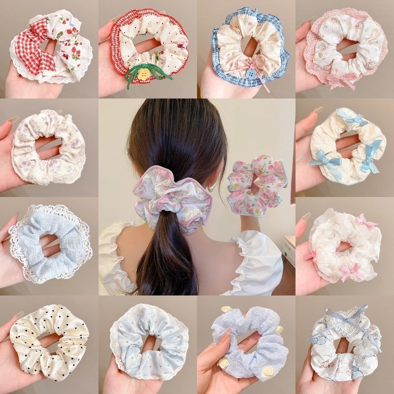Dây Buộc Tóc / Cột Tóc Scrunchies To Phồng Đẹp Thời Trang Hàn Quốc
