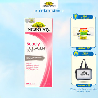 Collagen Dạng Nước Bổ Sung Collagen Thủy Phân Giúp Sáng Da Nature's Way Beauty Collagen Liquid 500ml