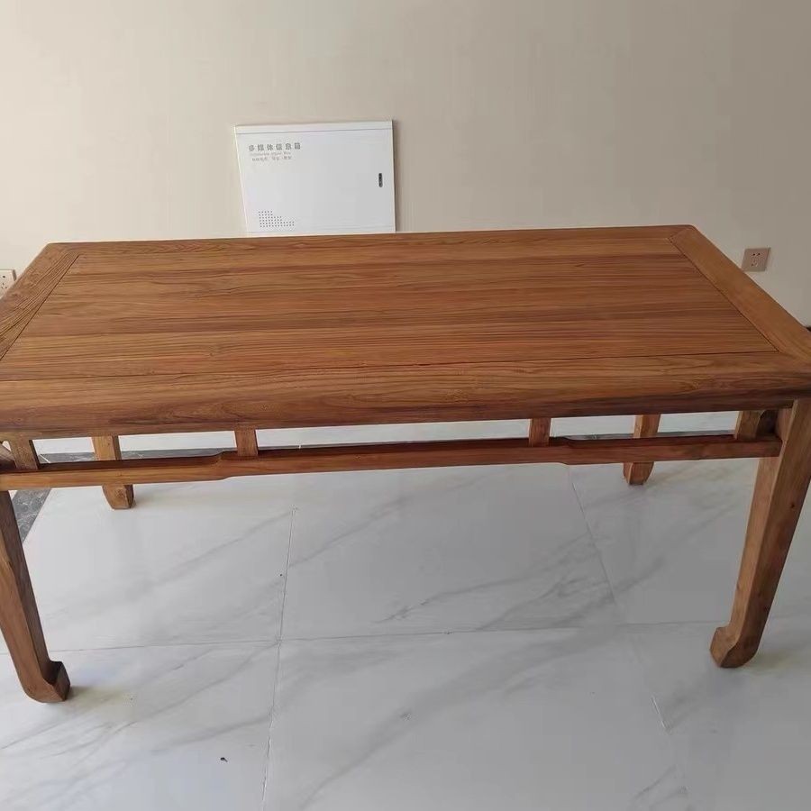 Old ELM baxian Table B & B Antique Square Table Dining Table Solid Wood Square Table Bar Desk Cleara