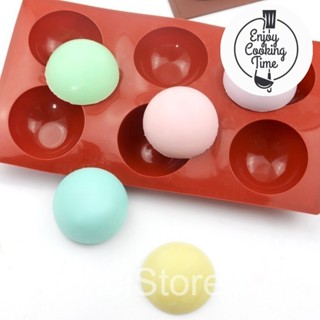 HCM - Khuôn Silicon 6 Tròn Mochi Dễ Thương Làm Bánh Mochi Socola Thạch Rau câu Pudding cakeshop hcm