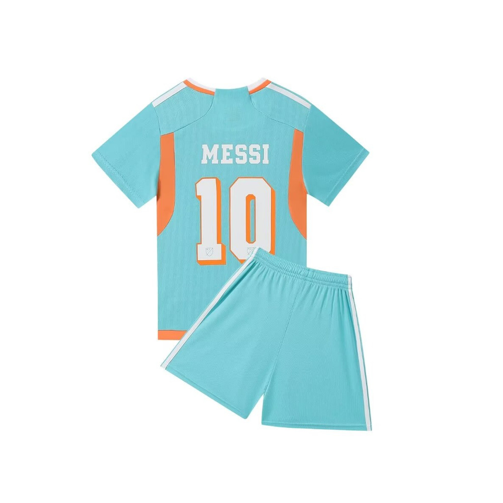 Mùa giải 2024-25 Mới Inter Miami No.10 Messi Jersey dành cho trẻ em Mùa hè Bộ bóng đá trẻ em Bộ đồ b