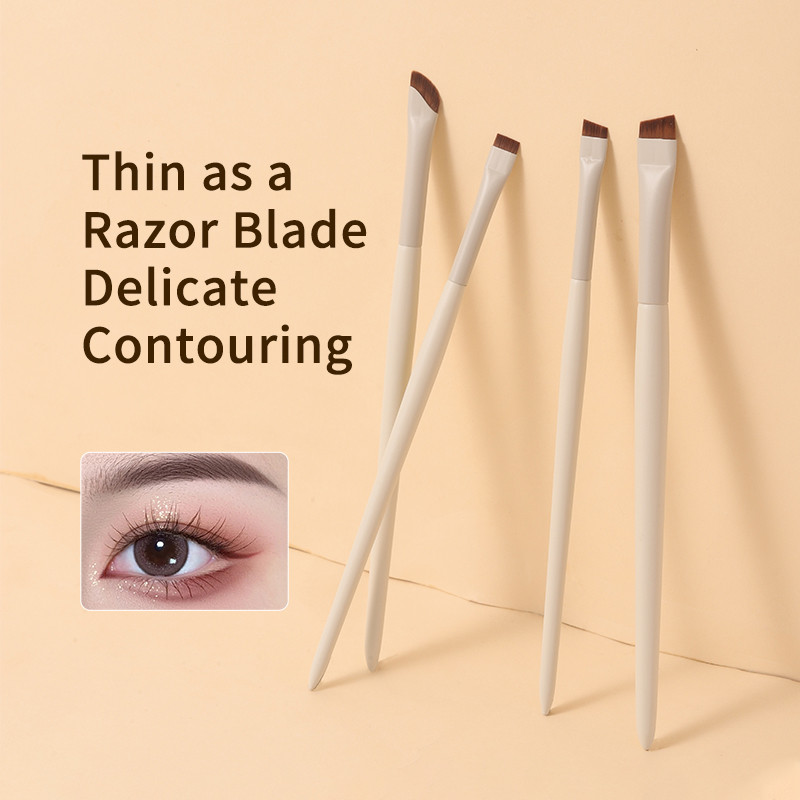 OVW Precision Blade Eyeliner Eyebrow Brush ThinBrow Shaping Makeup Brush CYX4PCS