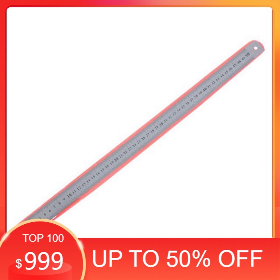 [RẺ NHẤT] Thước dẹp thép không rỉ 50cm, Thước lá kẹp không gỉ 50cm [GIÁ TỐT]