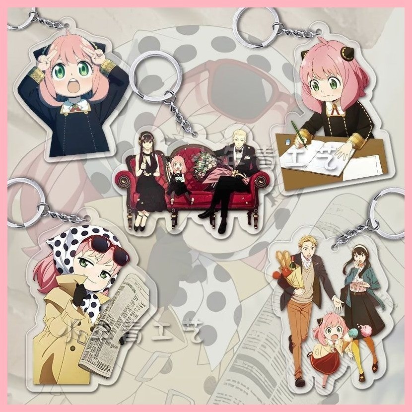 Móc Khóa SPY x GIA ĐÌNH Chạng vạng Anya Forge Yor Forge Bond Forge jiandie Play House Acrylic Móc Kh