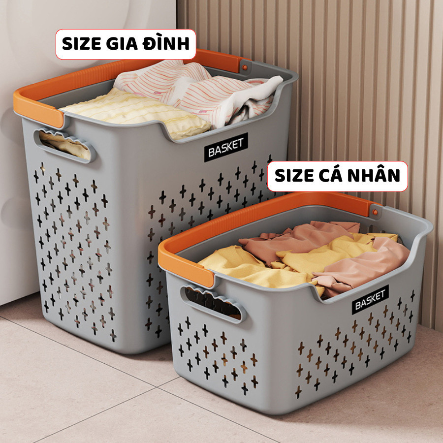 Giỏ Đựng Quần Áo Bẩn 2 Kích Thước, Giỏ Đựng Đồ Giặt Kèm Khay Nhỏ Để Đồ Lót Q048 | BigBuy360 - bigbuy360.vn
