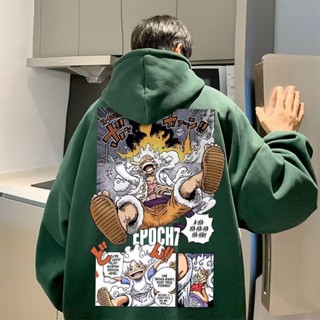 [Áo hoodie cặp đôi cỡ lớn M-8XL] Quần áo nam mới cổ tròn hoạt hình Nhật Bản Anime Áo hoodie in hình một mảnh phong cách Hàn Quốc Áo len dài tay cỡ lớn