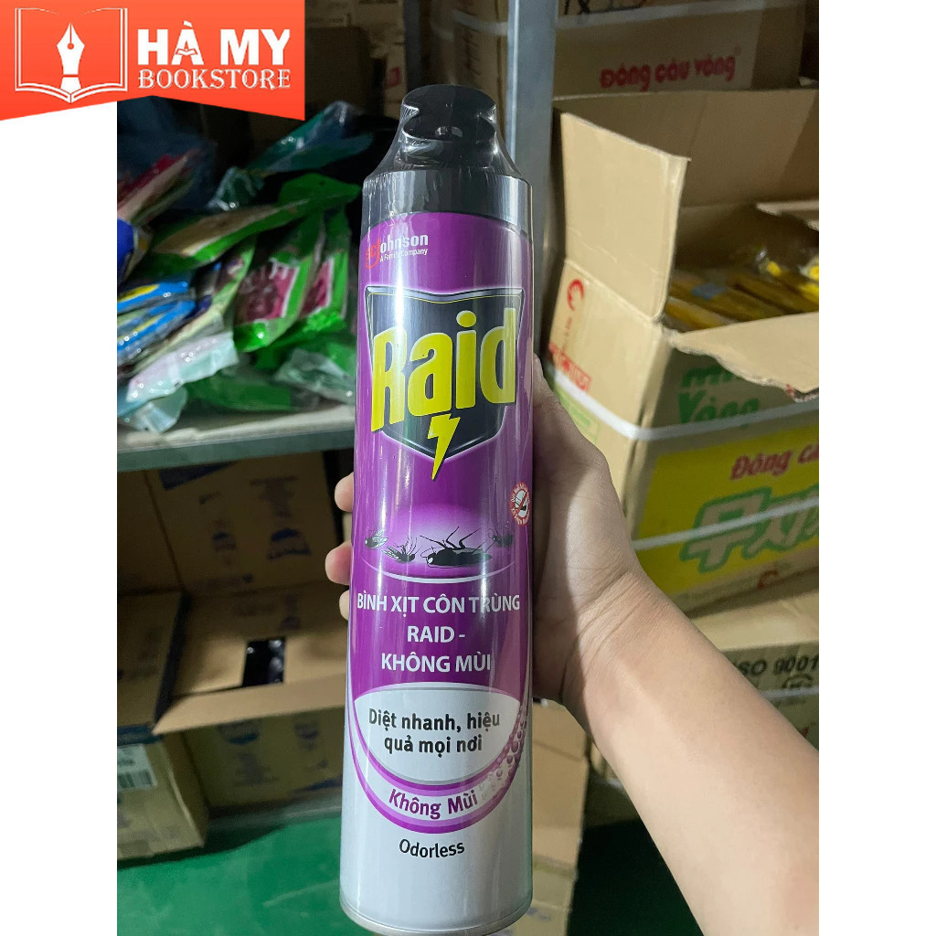 (1 Chai) Bình xịt côn trùng không mùi Raid (600ml)