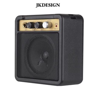 Loa Amp Guitar JKDESIGN, Tiêu thụ công suất thấp Bộ khuếch đại đàn Guitar Acoustic âm lượng có thể điều chỉnh, Chất lượng cao với kẹp lưng Loa Bass điện 5W