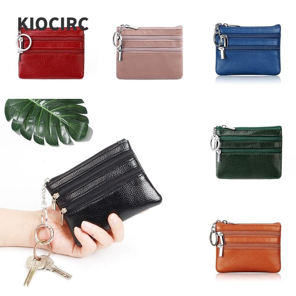 KIOCIRC Ví đựng tiền xu , Thẻ tín dụng bằng da PU chống thấm nước Holoder, 2023 có vòng chìa khóa Dây kéo Ví chống mài mòn Túi đựng tiền Maiden