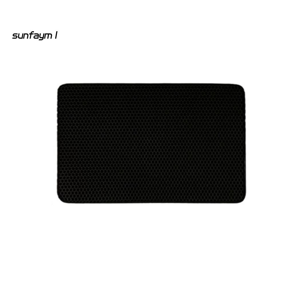 Sunfa Litter Box Mat Giải pháp xả rác cho mèo hiệu quả Chống trượt Thảm lót mèo chống thấm nước Thảm lót hai lớp để làm sạch Hộp đựng rác vệ sinh Phụ kiện thú cưng cho mèo Đông Nam