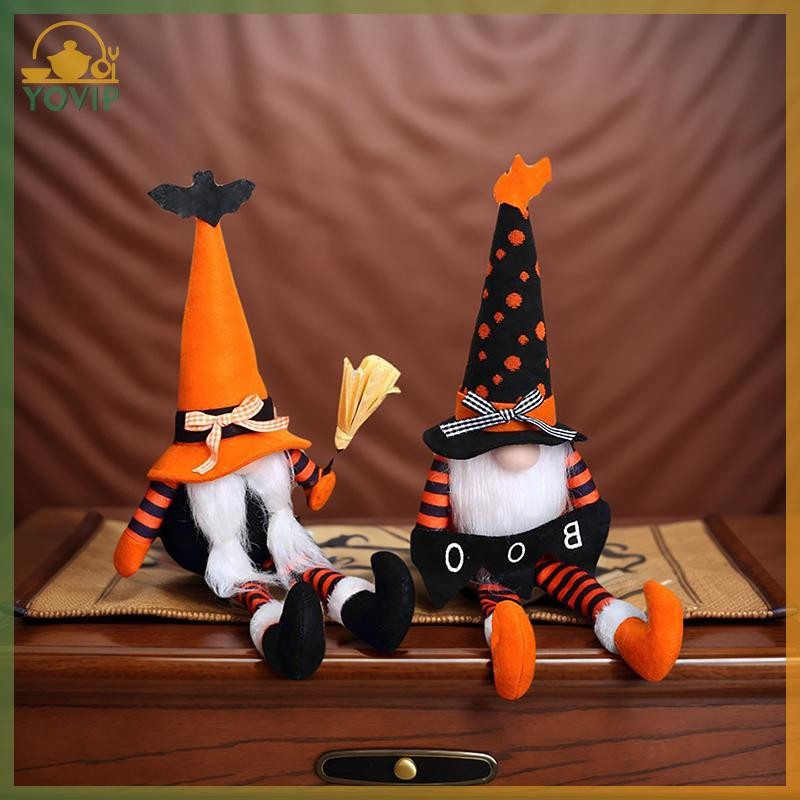 YOVIP Halloween Sang Trọng Gnomes Trang Trí, Halloween Tòn Ten Leg Gnomes Doll Elf Dwarf - Gnomes Nh