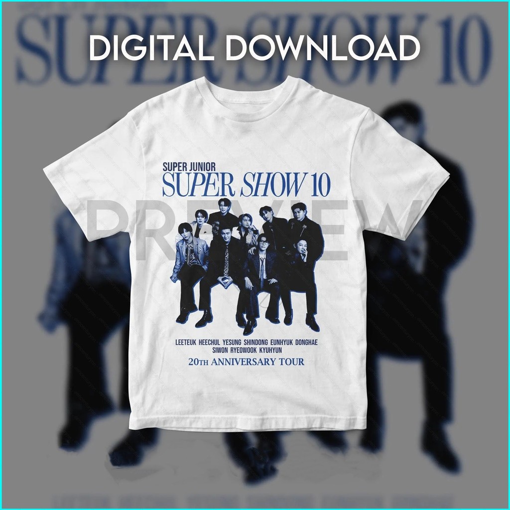 Áo thun GN Super Junior kỷ niệm 20 năm KPOP áo thun ngắn tay NG