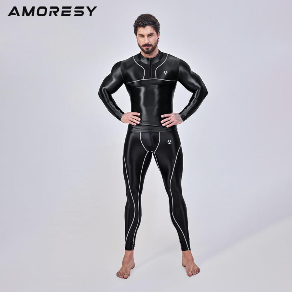 Bộ đồ thể thao AMORESY Jupiter Series - áo dài tay và quần legging thoáng khí, thấm hút mồ hôi nhanh