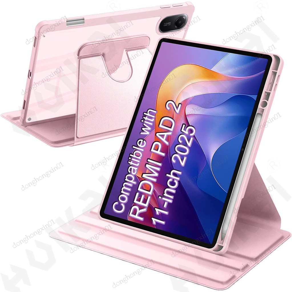 Ốp lưng Xiaomi acrylic trong suốt có giá đỡ bút xoay 360, tương thích Mi Pad 7S Pro 12.5 2025/Mi Pad