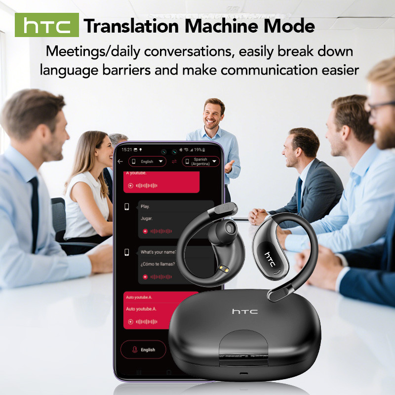 HTC NE22 AI Dịch thuật thời gian thực Tai nghe BluetoothTWS Bluetooth 6.0 Chất lượng âm thanh HiFi IPX5 Tai nghe không dây chống nước Bảo hành một năm | BigBuy360 - bigbuy360.vn