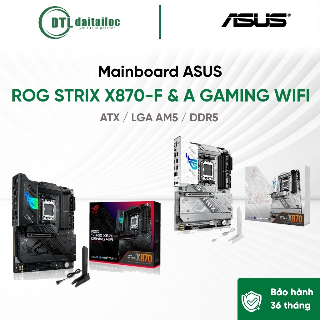 Mainboard PC ASUS ROG STRIX X870-F & A GAMING WIFI ATX / LGA AM5 / DDR5 | Chính Hãng | Bảo Hành 36T