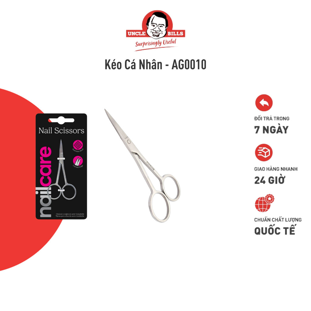 Kéo Cá Nhân UNCLE BILLS Thép Không Gỉ Tiện Lợi, Dễ Dàng Sử Dụng Cho Các Công Việc Nhỏ - AG0010