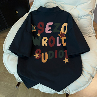 áo thun polo nữ Đen form rộng áo phông có cổ áo girl phố style xinh bigsize áo thun nữ cá tính