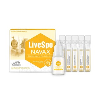 Dung Dịch Vệ Sinh Tai Mũi Họng Livespo Navax Kids Giúp Giảm Sổ Mũi, Nghẹt Mũi Cho Trẻ Sơ Sinh (Hộp 5 Ống)