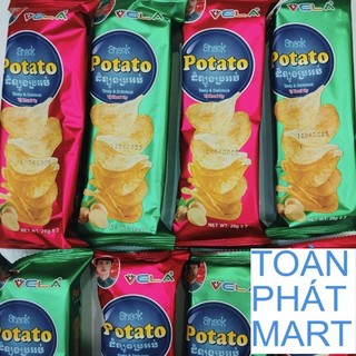  Giá Sỉ Snack khoai tây potato vela bịch 30 gói giòn ngon hấp dẫn đồ ăn vặt giá rẻ. đồ ăn vặt. 