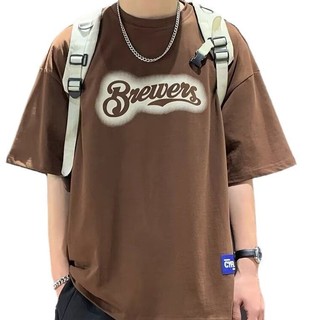 M-5xl Mỹ Retro Chữ In Áo Thun Nam Mùa Hè Cặp Đôi Tay Ngắn Top Size Lớn