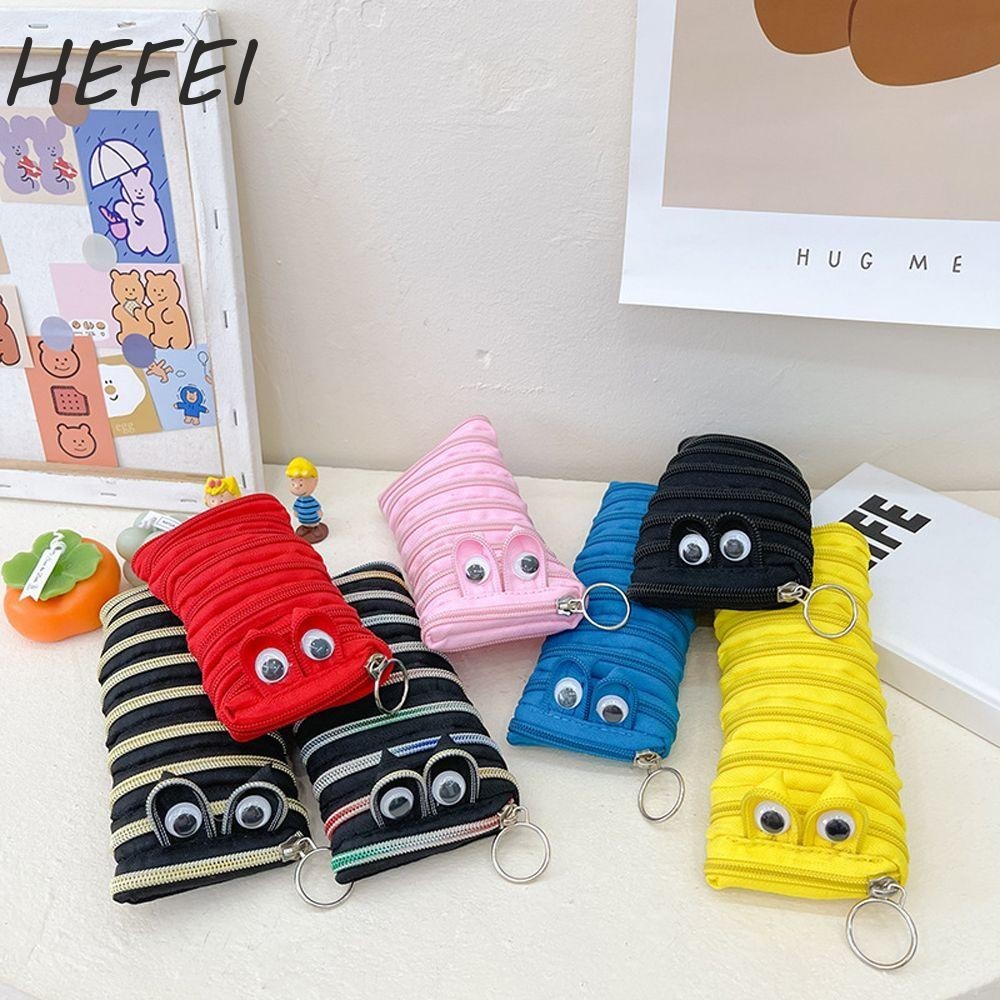 HEFEI Dây Kéo Hộp Đựng Bút Kawaii 1 Túi Đựng Bút Trẻ Em Trường Văn Phòng Phẩm Hộp Đựng Bút Chì