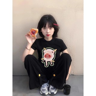 【100% cotton 】Áo baby tee Áo Thun ôm body Áo y2k Áo thun ngắn tay in họa tiết hoạt hình Hot Girl dành cho nữ